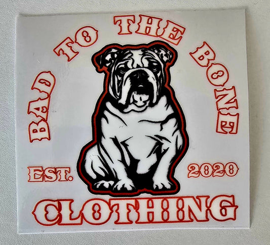 'BTTB CLOTHING EST.2020' UV/DTF Stickers.